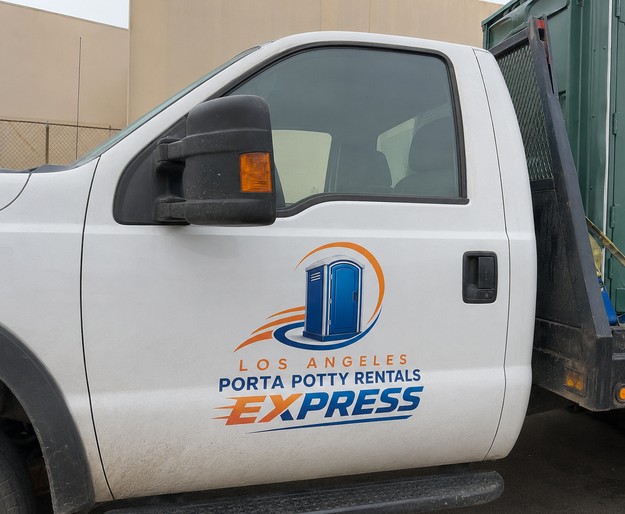 Los Angeles Porta Potty Rentals Express delivery truck